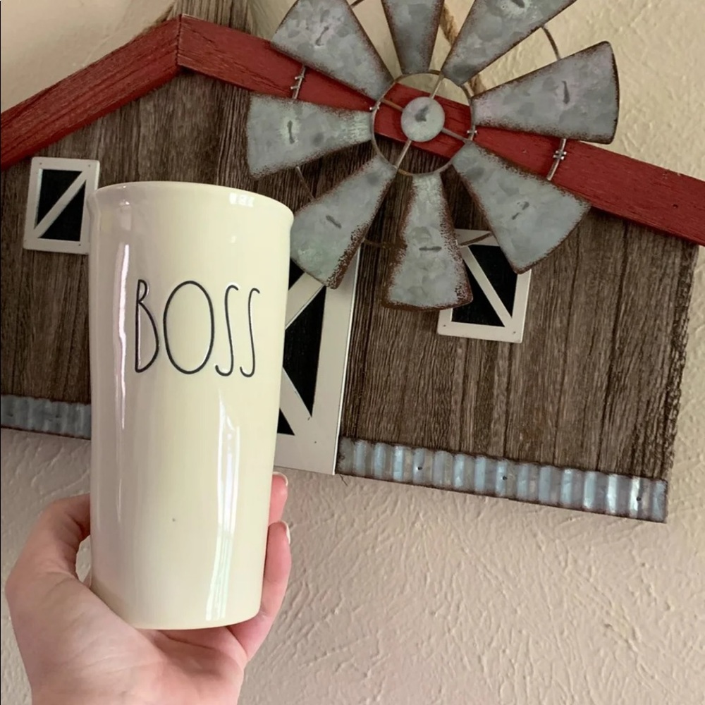 Rae Dunn Boss coffee tumbler